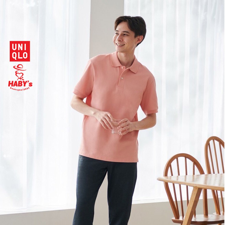 Áo phông/thun Nam/Nữ dáng Polo ngắn tay - Kanoko Polo T-Shirt (UNIQLO chính hãng) 😊