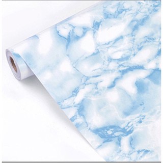 DECAL 1m Giấy dán tường khổ rộng 45cm ( có sẵn keo ) - vân xanh dương