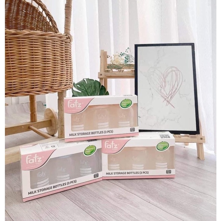 Bộ 3 Bình Trữ Sữa Fatz 150ml