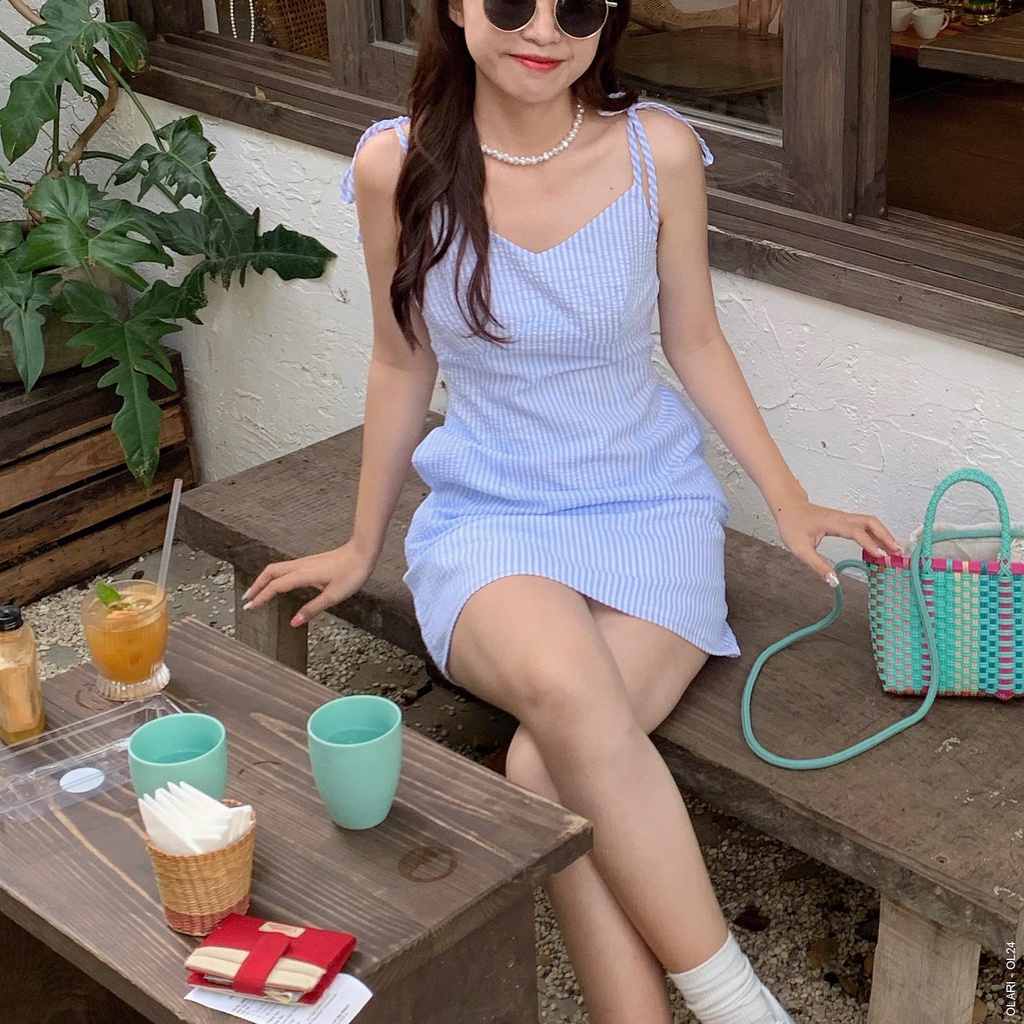 Đầm Nữ 2 Dây Mảnh OLARI Dáng A Có Túi - OL24 - Nabi Dress
