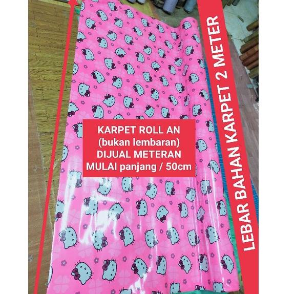 Cao Cấp... Thảm Trải Sàn Bằng Xốp Vinyl Rộng 2mt Hình hello kitty Dễ Thương 0.5mt x 2mt D7A