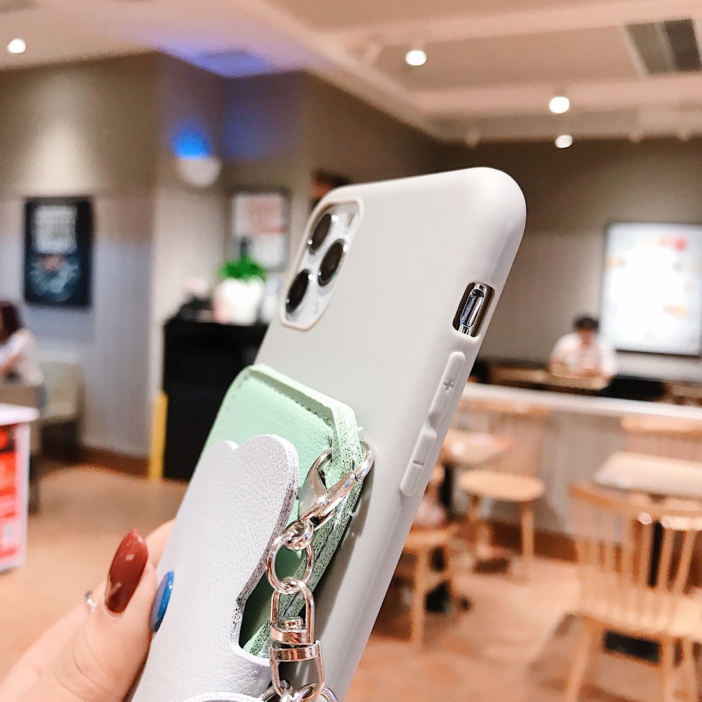 Case for iPhone 13 12 11 Pro XS Max iPhone X XR 7 8 6 6s Plus iPhoneSE 2020 Ốp điện thoại nhỏ gọn kiểu ví kèm móc khóa cho