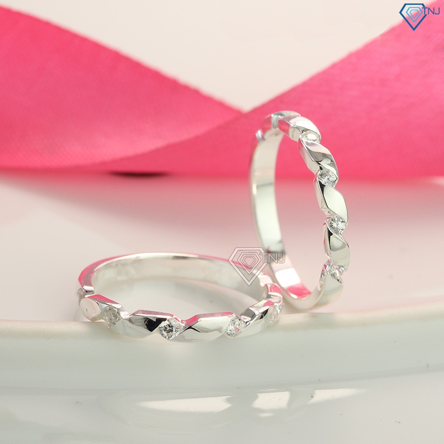 Nhẫn đôi bạc 925 nam nữ, nhẫn cặp bạc tình yêu đẹp ND0366 - Trang Sức Bạc