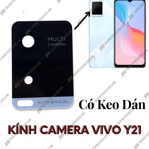 Mặt kính camera vivo y21 có sẵn keo dán