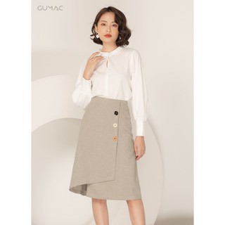 Váy tà đắp phối nút VA944 GUMAC