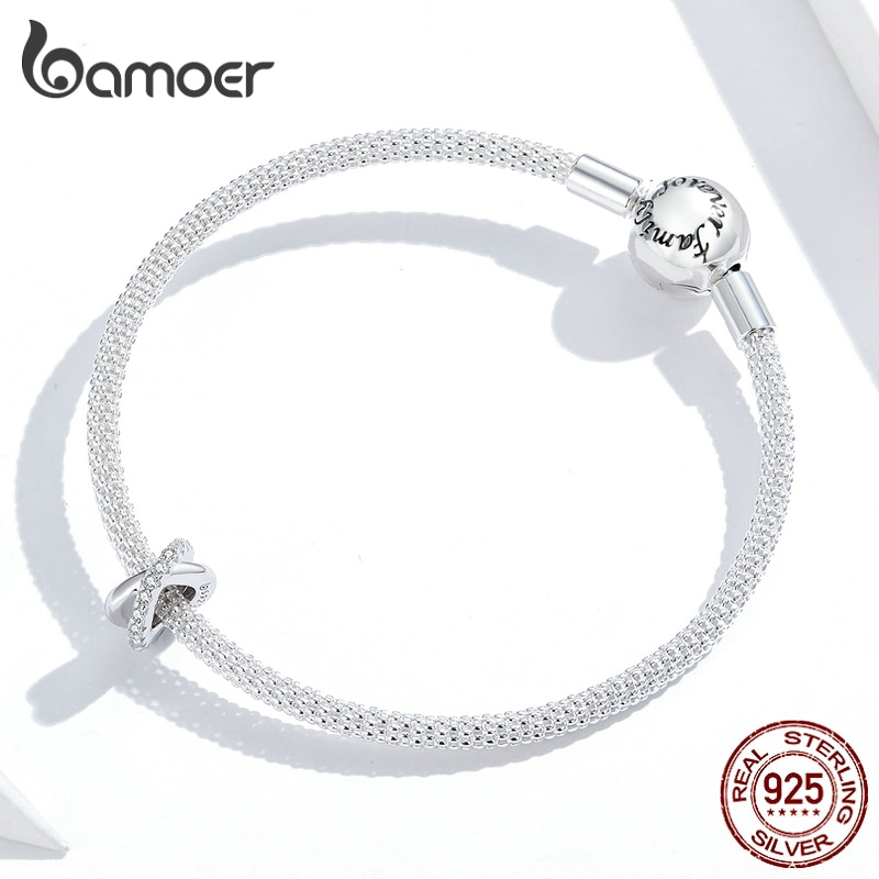 Hạt Charm Bamoer bạc Xỏ Vòng Tay Hợp Thời Trang Cho Nữ