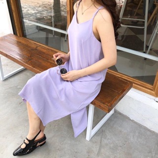 Váy Dáng Dài🍀FRRESHIP🍀Váy 2 Dây Suông Dài Basic Đơn Giản