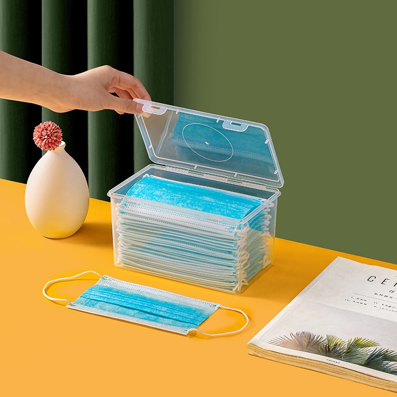 Hộp đựng khẩu trang dung lượng lớn hộp đựng khẩu trang trong suốt hộp đựng đồ gia đình