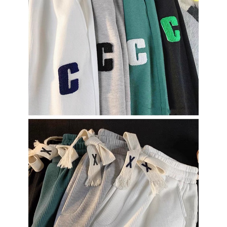 Quần nữ ống rộng - Quần nữ chất nỉ tổ ong chữ C mặc thu đông cực năng động QN777