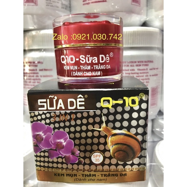 Kem Q10 ốc sên sữa dê mụn ,thâm ,trắng da hủ 12g