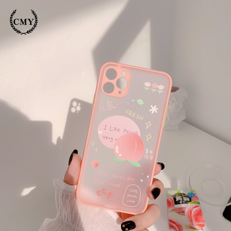 Ốp điện thoại silicon trong suốt họa tiết trái đào dễ thương cho iPhone11/11Pro 11pro Max X XR XS XS MAX 7 8 plus SE | BigBuy360 - bigbuy360.vn