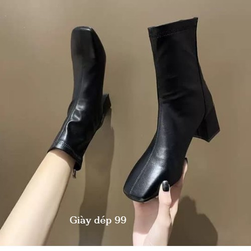 Giày bốt nữ Ulzang hàng quảng châu chất liệu da loại 1 mềm cao cấp (Bốt) mẫu hot trend | BigBuy360 - bigbuy360.vn