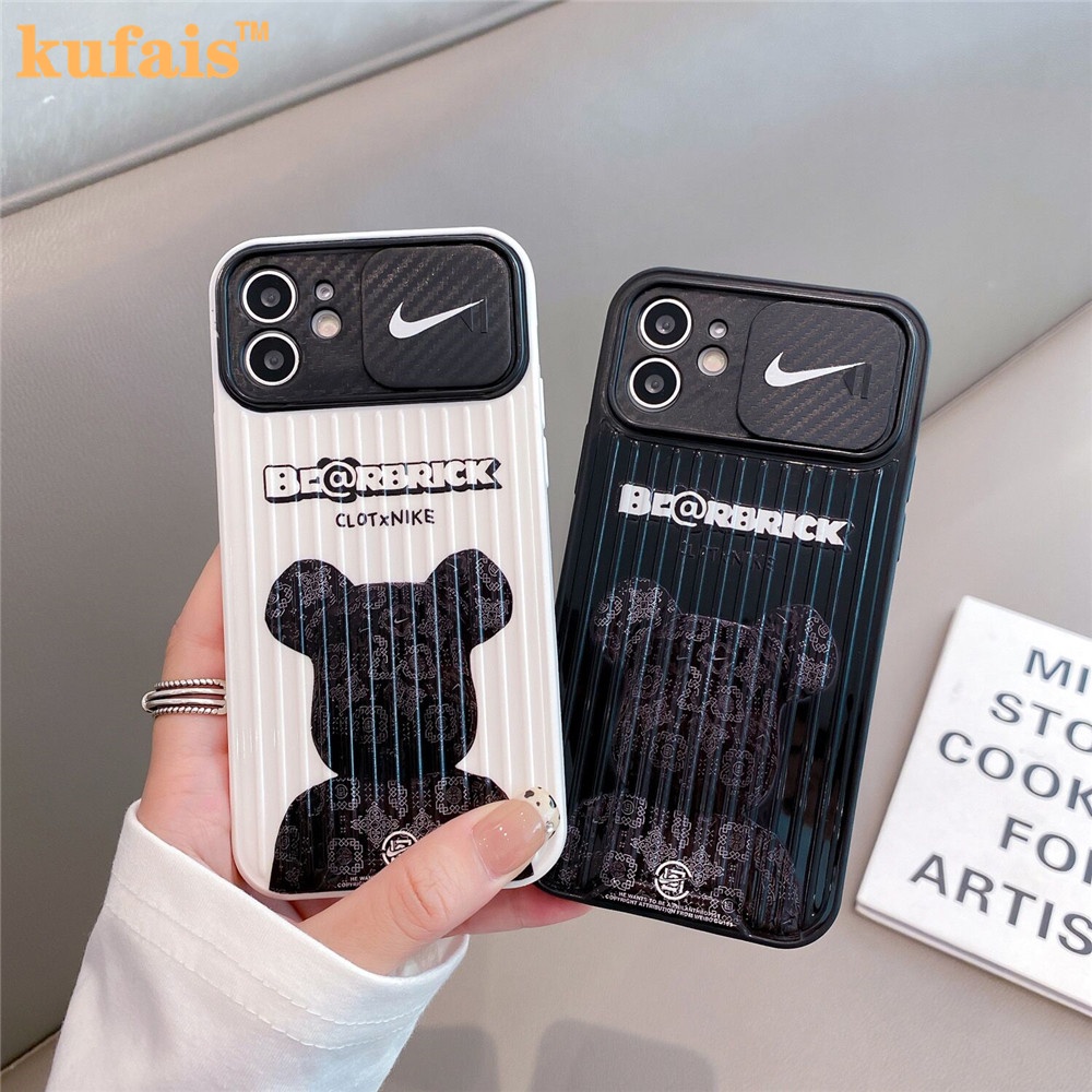 Ốp điện thoại hình máy ảnh màu đen cho iPhone 12 Pro MAX 7 8 Plus X XR XS 11 Pro MAX se2020