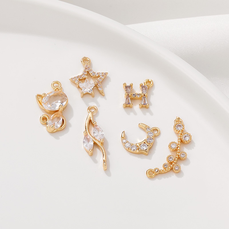 Mặt Dây Chuyền Mạ Vàng 18K Hình Mèo Đính Đá Zircon Nhiều Màu Sắc Sang Trọng diy