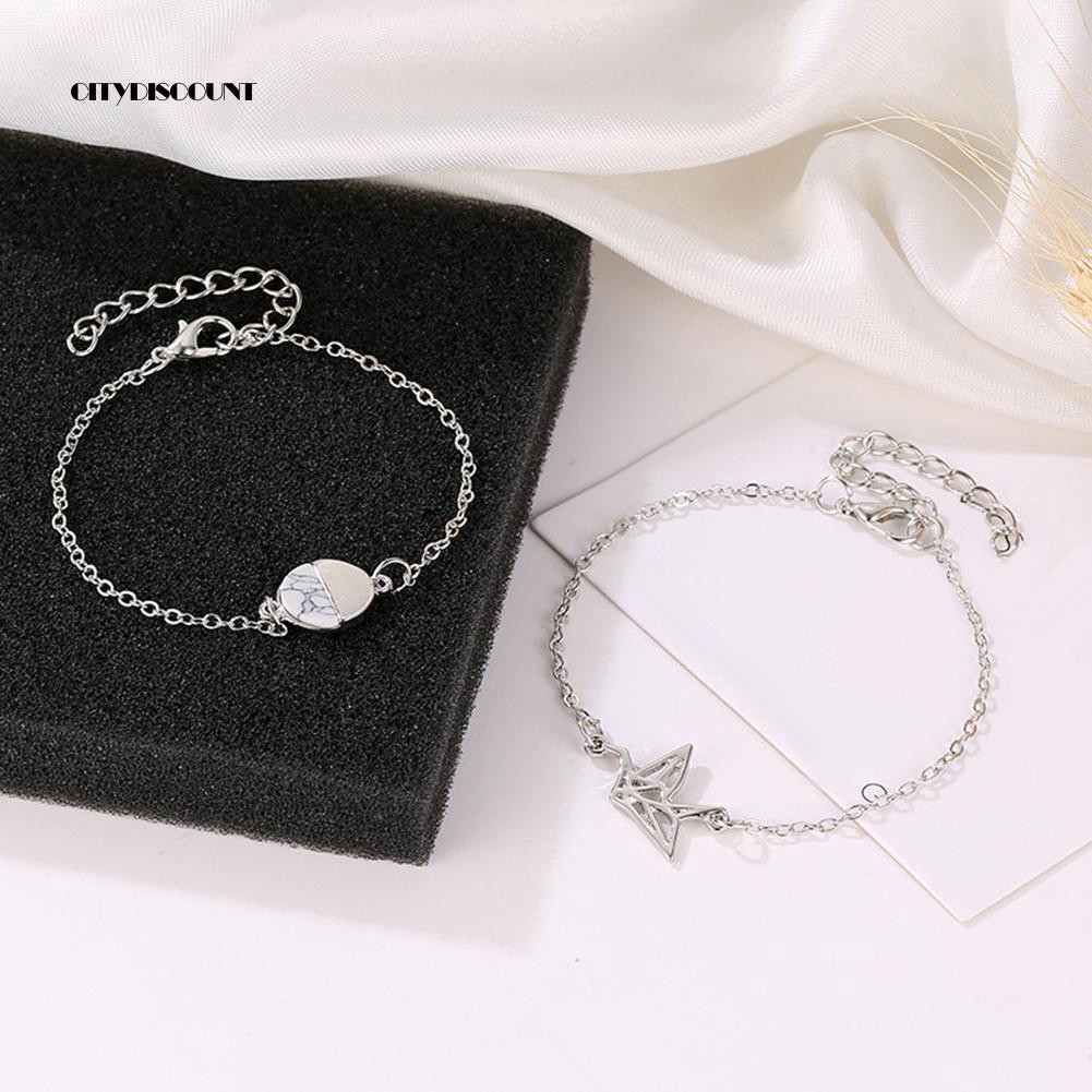 Bộ 2 vòng tay hợp kim đính trang trí nhiều kiểu dáng | BigBuy360 - bigbuy360.vn