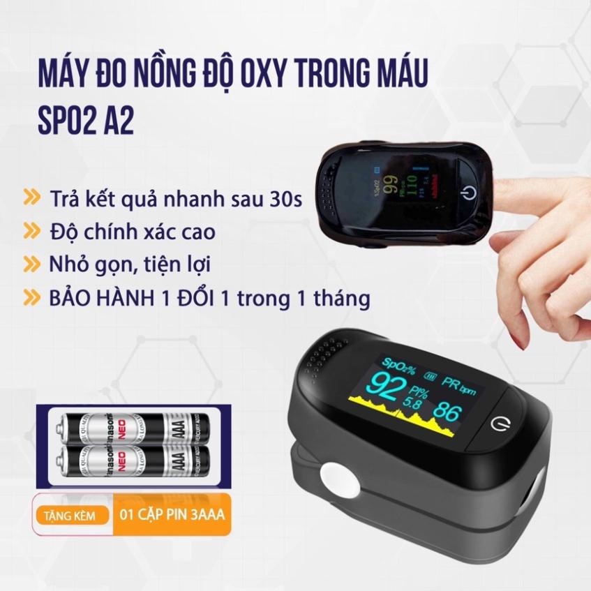 Máy đo nồng độ oxy trong máu A2 chính hãng SPO2, máy đo SPO2