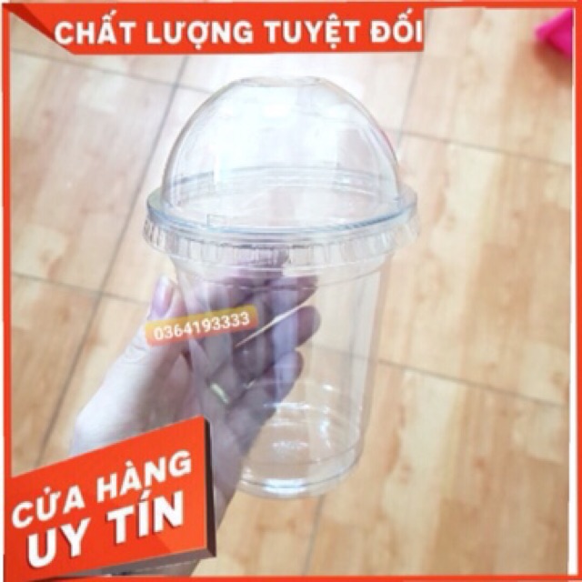 FREESHIP50K Cốc nhựa dùng 1 lần 400ml 50 cái cốc nhựa nắp cầu | BigBuy360 - bigbuy360.vn
