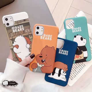 Ốp Điện Thoại Cứng Họa Tiết We Bare Bears Phong Cách Hàn Quốc Cho Iphone XSMAX 11 8plus/6P/7/XR/xs/12pro max