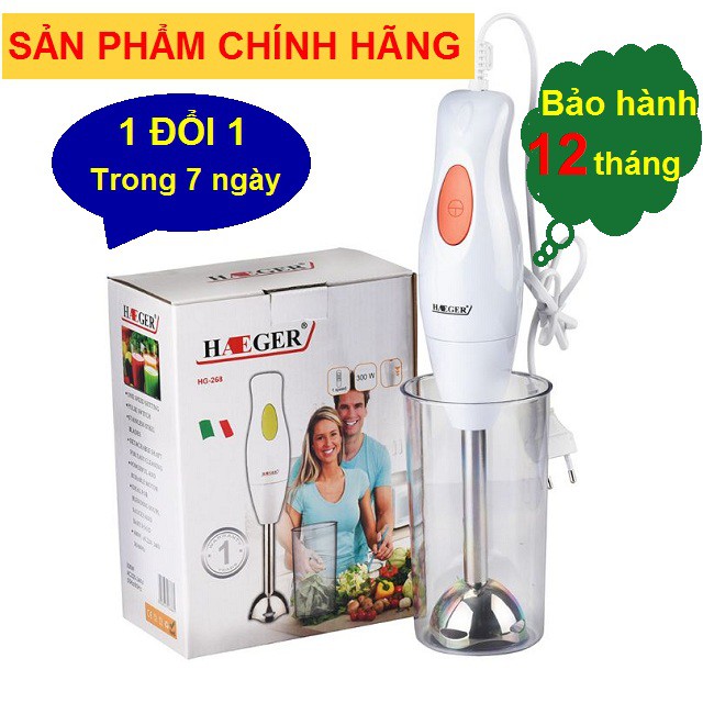 Máy xay sinh tố cầm tay đa năng HAEGER, xay đồ ăn dặm cho bé