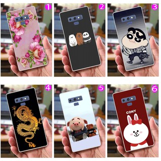 Ốp Lưng Samsung Note 9 (dẻo viền trắng trong) - Hình Dễ Thương, Hoa Hồng, Shin Chan, Rồng, Heo Thỏ