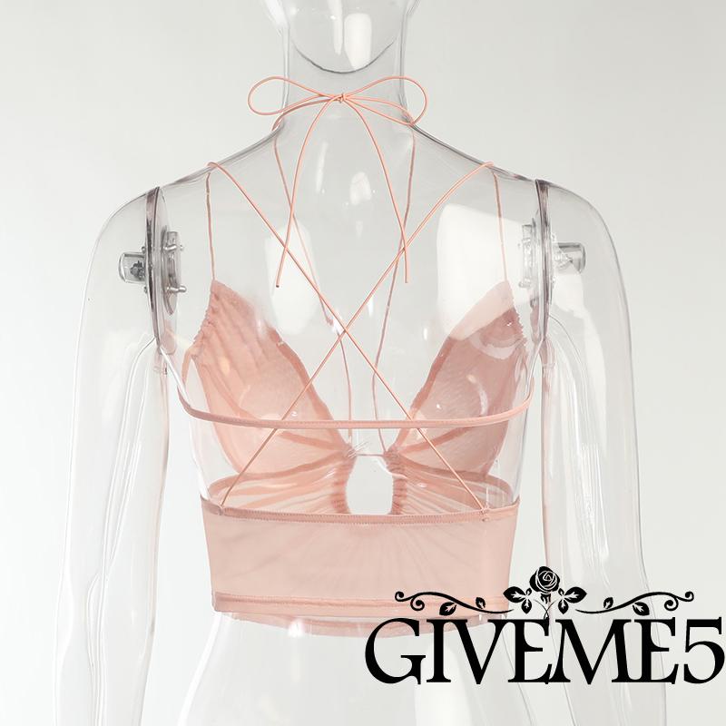 Áo Croptop Hai Dây Ôm Sát Màu Trơn Hở Lưng Cho Nữ