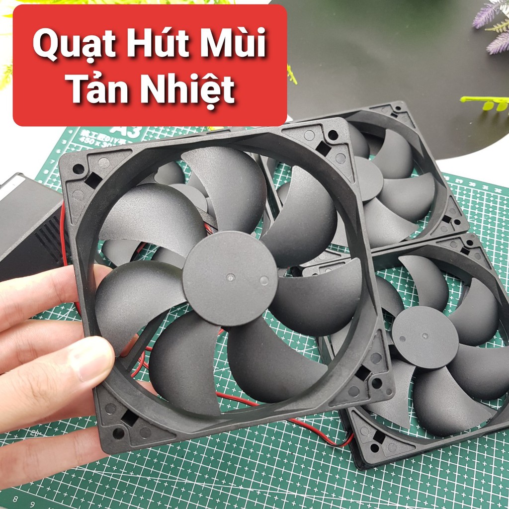 Quạt Tản Nhiệt 12V 12x12CM 2100RPM QG1225-12VQuạt Thổi Nhiệt Hút Mùi PC 12CM