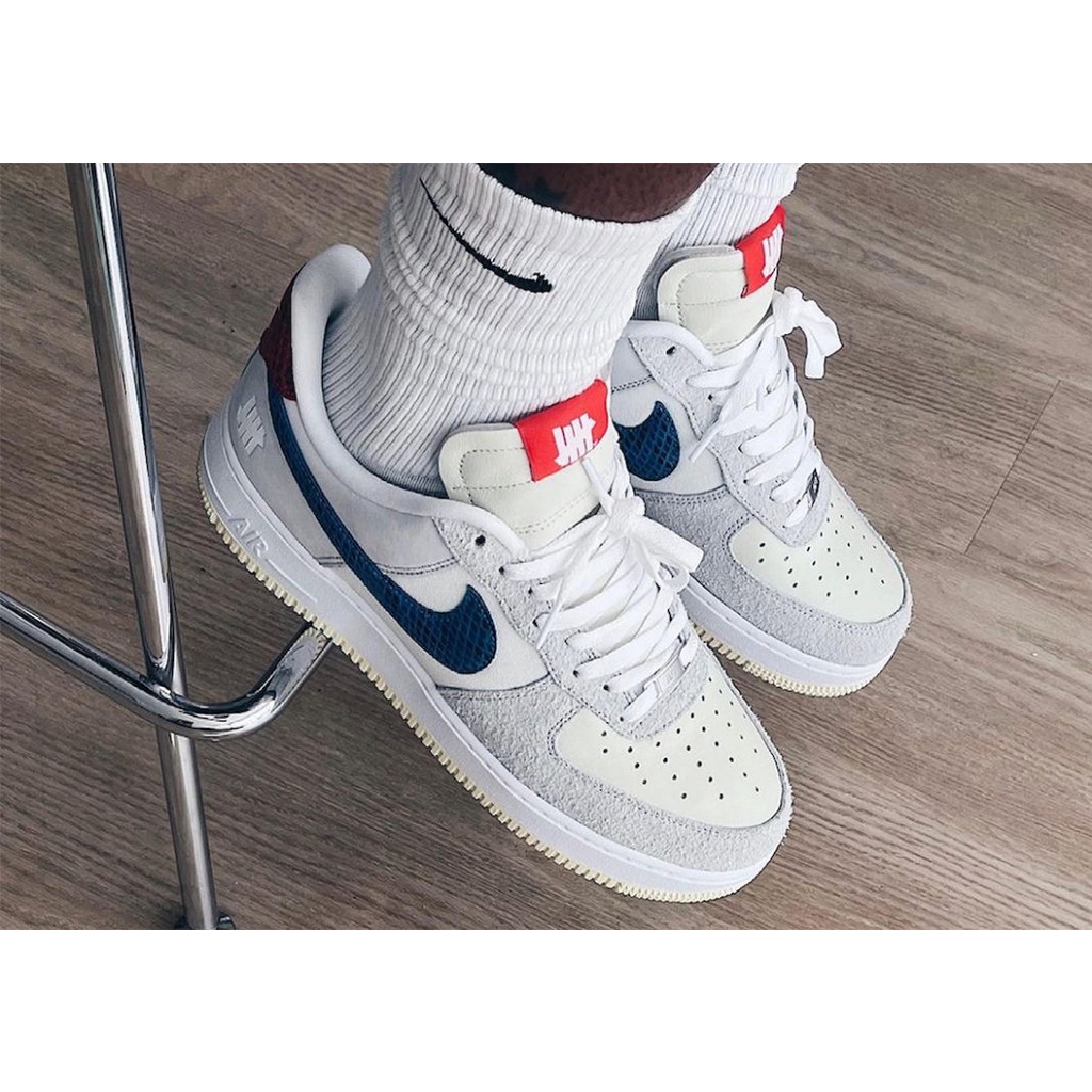 (AUTHENTIC 100%) Giày Undefeated x Nike Air Force 1 Low "Dunk VS Air Force 1 Pack" Grey Fog / Imperial Blue (DM8461-001)