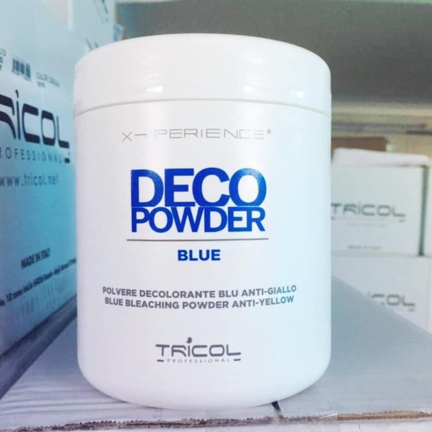 Bột tẩy tóc xanh Tricol Deco Powder Blue 500ml