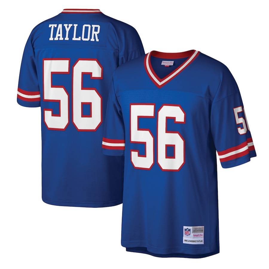 Áo Thun Thể Thao Dáng Rộng Họa Tiết New York Giants NFL Baekley Jones Engram Taylor Legend Jersey Unisex