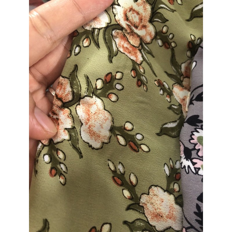 Áo bà ba bông Tay ngắn + quần siêu đen cho bà!!