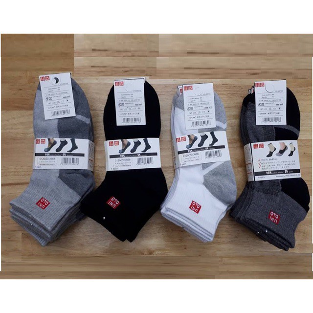 Sale! 🧦 🧦 Tất Uniqlo CỔ CAO hàng xuất Nhật chuẩn loại 1 - lố 5 đôi📸Ảnh thật + video