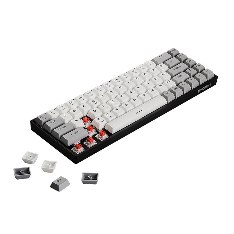 Bàn phím cơ không dây E-DRA EK368W Kailh Box/ Hotswap/ Bluetooth/ Type-C - Hàng chính hãng