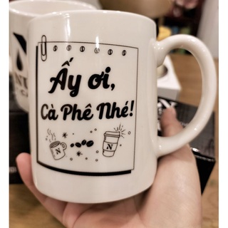 Ly sứ có quai hkm Nuti cafe