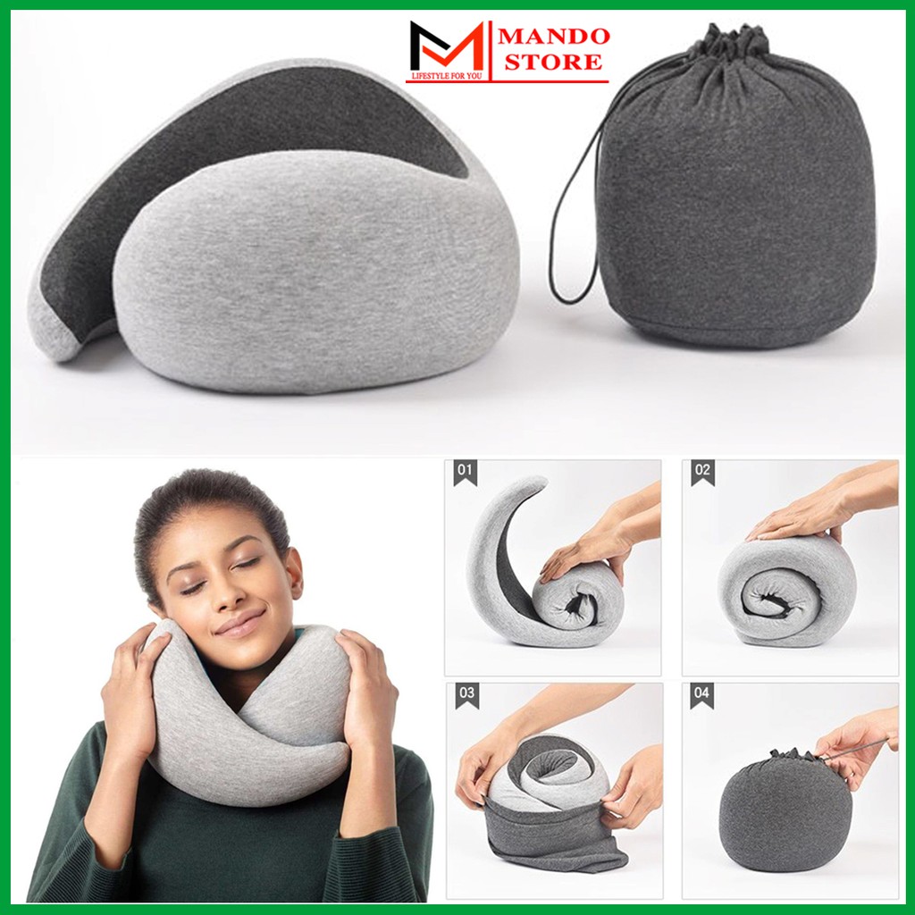 Gối Ngủ Du Lịch Thông Minh Bằng Chất Liệu Memory Foam Mật Độ Cao - Gối Ngủ Văn Phòng Cao Cấp