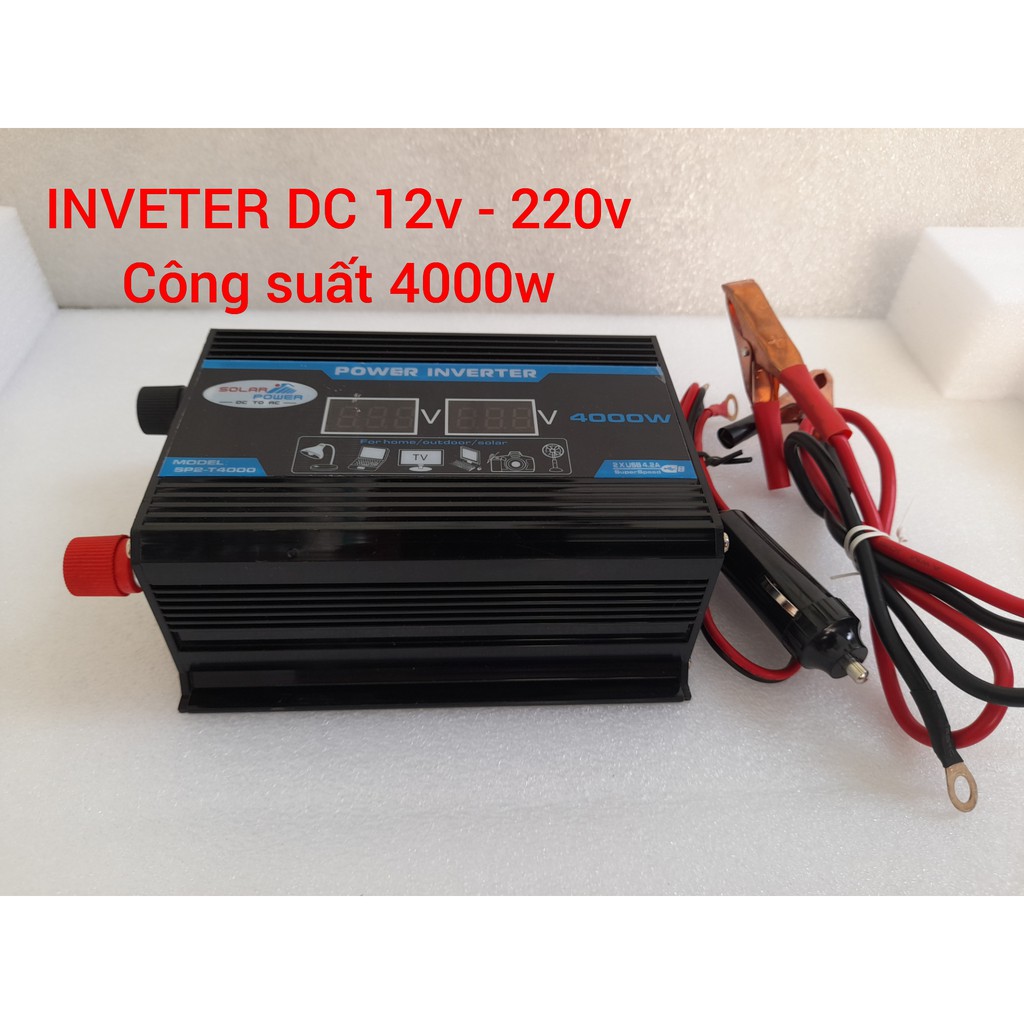 BỘ KÍCH ĐIỆN 12VDC - 220VAC ( 4000W), inveter DC12v -AC 220v
