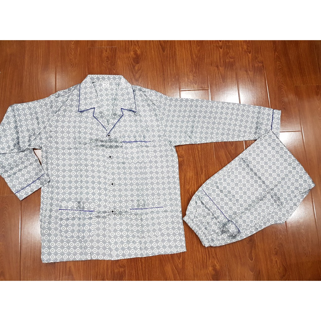 Pyjama lụa nam thượng hạng, tay dài trung niên, 250K, đủ size M, L, XL, XXL, mặc nhà tiếp khách lịch sự, SHIP TOÀN QUỐC