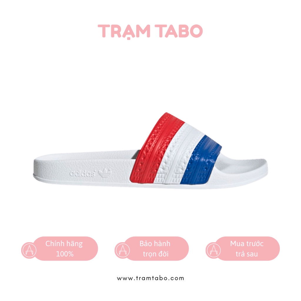 G55375 - DÉP NAM ADIDAS ADILETTE SLIDE RED WHITE BLUE - MÀU TRẮNG/ĐỎ/XANH