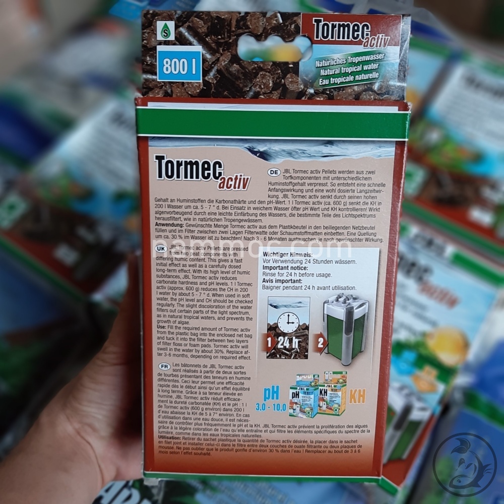 JBL Tormec Activ | Than Bùn Hoạt Tính - Vật Liệu Lọc Giảm pH và Độ Cứng Carbon (kH), Ngăn Ngừa Tảo Hại