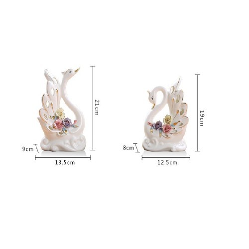 Thiên Nga Trang Trí Cao Cấp Gốm Sứ - Dh4