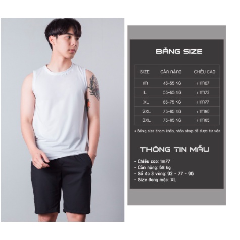 ÁoThun Sát Nách nam ⚡CÁ TÍNH⚡ Áo Thun Nam ,Áo Sát Nách Nam cao cấp chất liệu Thun lạnh co giãn 4 chiều Mền Mại Mịn Màng | BigBuy360 - bigbuy360.vn