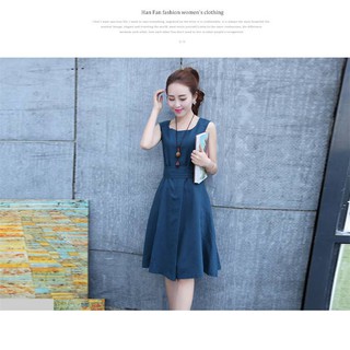 ĐẦM XOÈ THẮT NƠ EO ĐI LÀM ĐI CHƠI ĐỀU ĐƯỢC D10 HOA HƯỚNG DƯƠNG SHOP