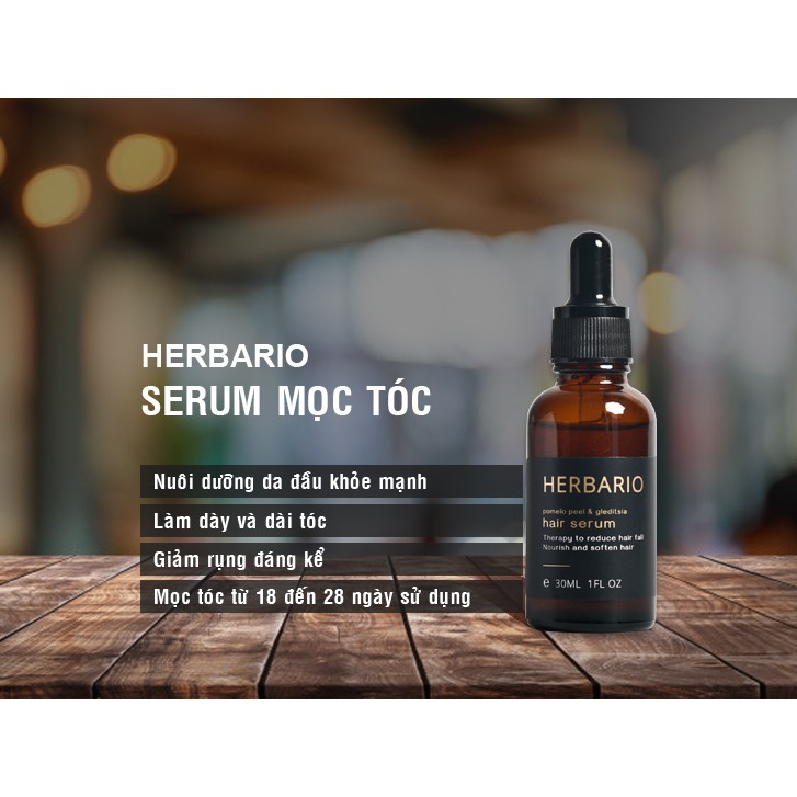 Bộ 2 chai xịt dưỡng tóc Herbario 100ml và 1 serum giúp mọc tóc vỏ bưởi, bồ kết Herbario 30ml