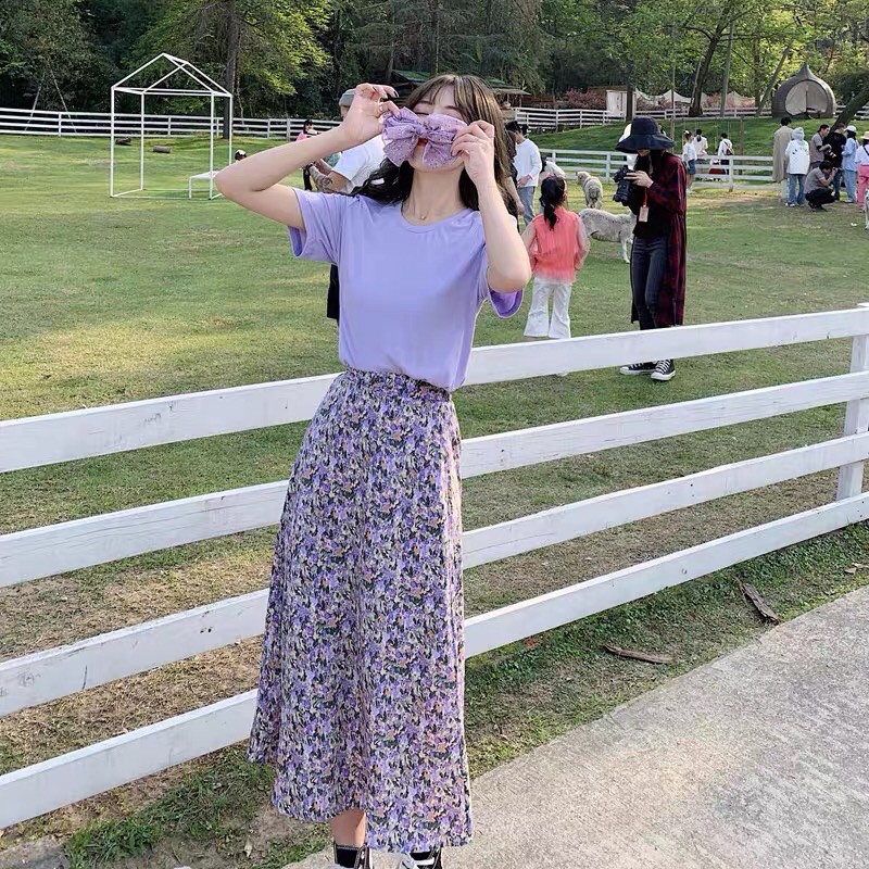 Chân váy hoa vintage, chân váy hoa nhí cạp cao (Hàng Quảng Châu có size ạ) | BigBuy360 - bigbuy360.vn