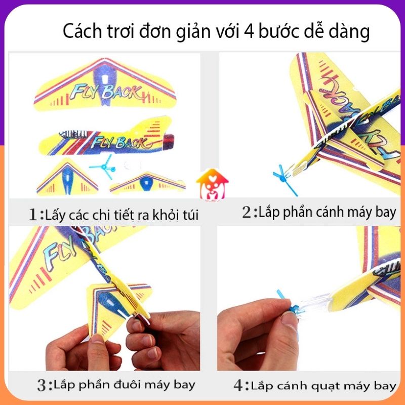 Đồ chơi lắp ráp máy bay bằng xốp phi tay cho bé