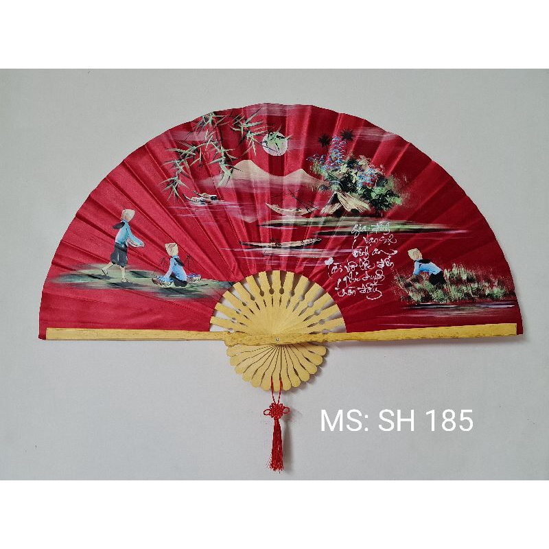 QUẠT LỤA TRANH TREO TƯỜNG KÍCH THƯỚC LỚN