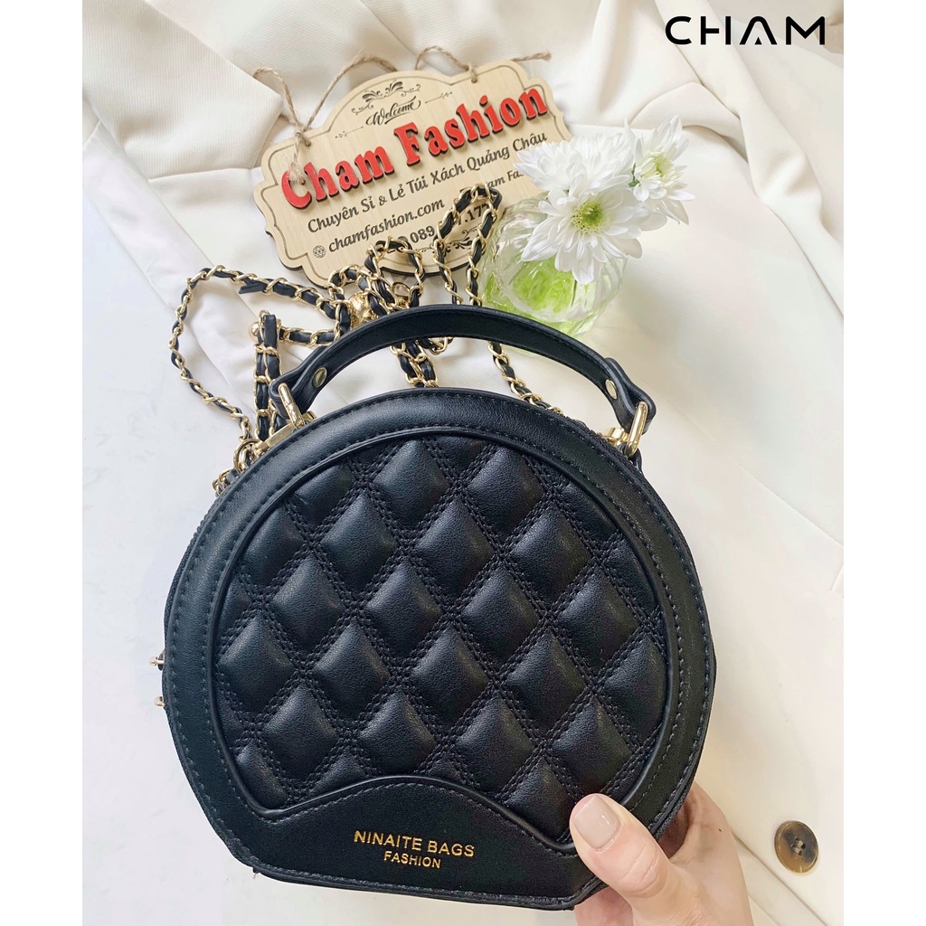 Túi xách tròn đeo chéo, túi xách nữ phóng cách Hàn Quốc hình tròn, , kiểu dáng siêu xinh, sang chảnh cho nàng