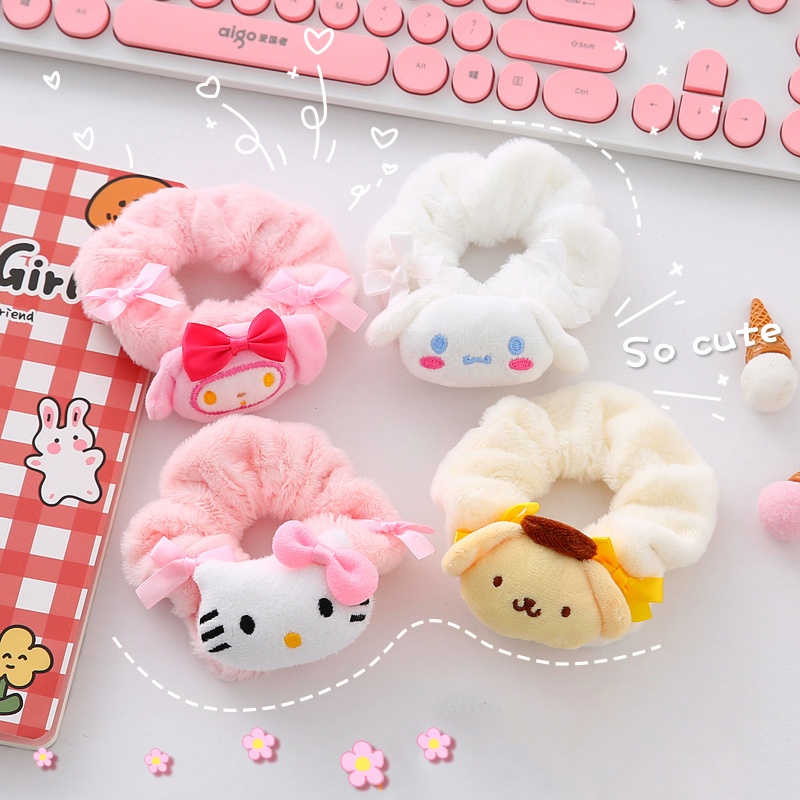 Korean Style Sweet Plush Large Intestine Hair Tie/ INS Fairy Hair Rope Women Basic Hair Accessories
