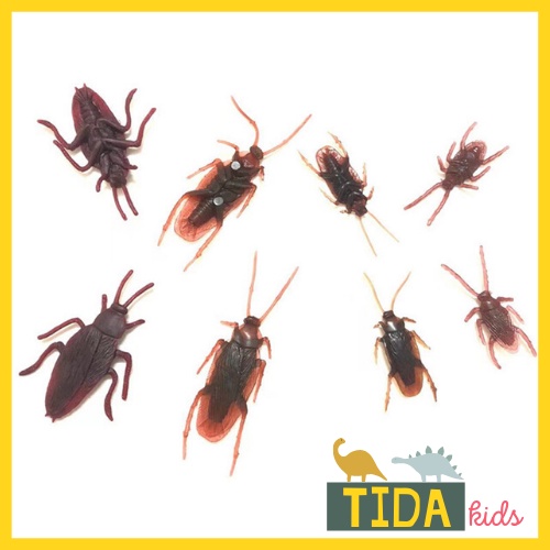 Combo 10 Gián Giả ⚡ Hot Trend ⚡ Đồ Chơi Côn Trùng Giả Bằng Nhựa, Trang Trí Halloween, Đồ Chơi Giải Trí TiDa Kid Shop