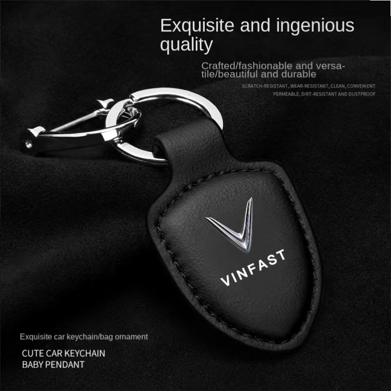 Móc Chìa Khóa Bằng Da Và Hợp Kim Cho Xe Vinfast vf8 VF9 VF E34 VF E34 VF5 VF7 LUX2.0