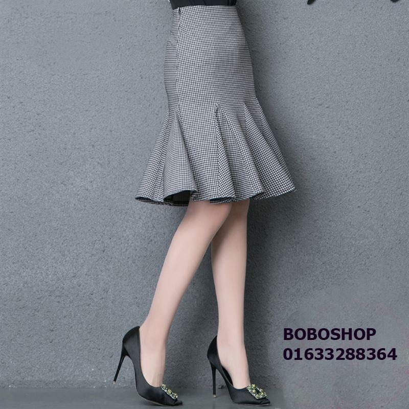 ❣️FREESHIP❣️Chân Váy Đuôi Cá Sọc Caro Nhí